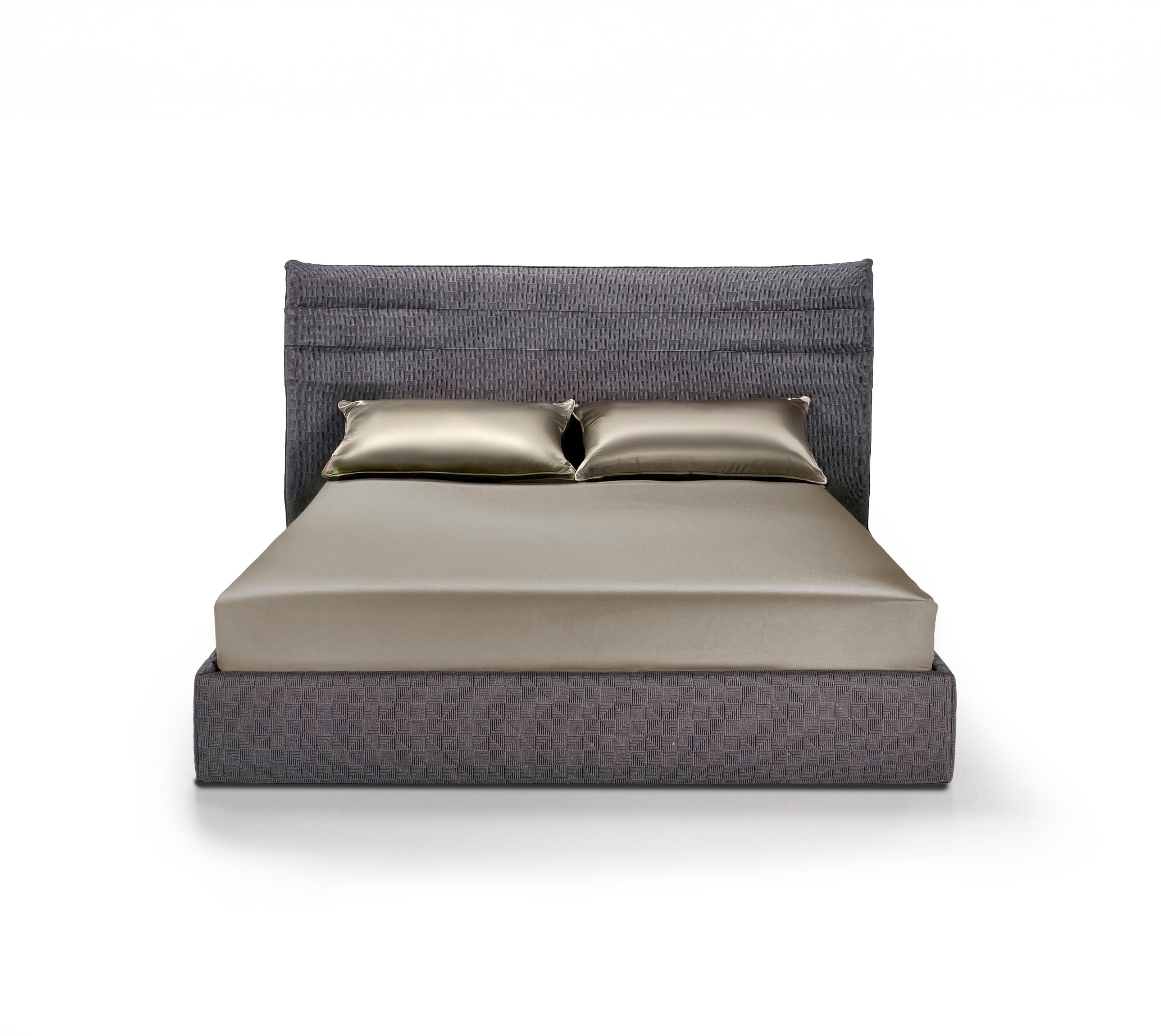 Двуспальная кровать из ткани с высоким изголовьем RIVATELIER WALLET ARCH-00063405 - Вид №1