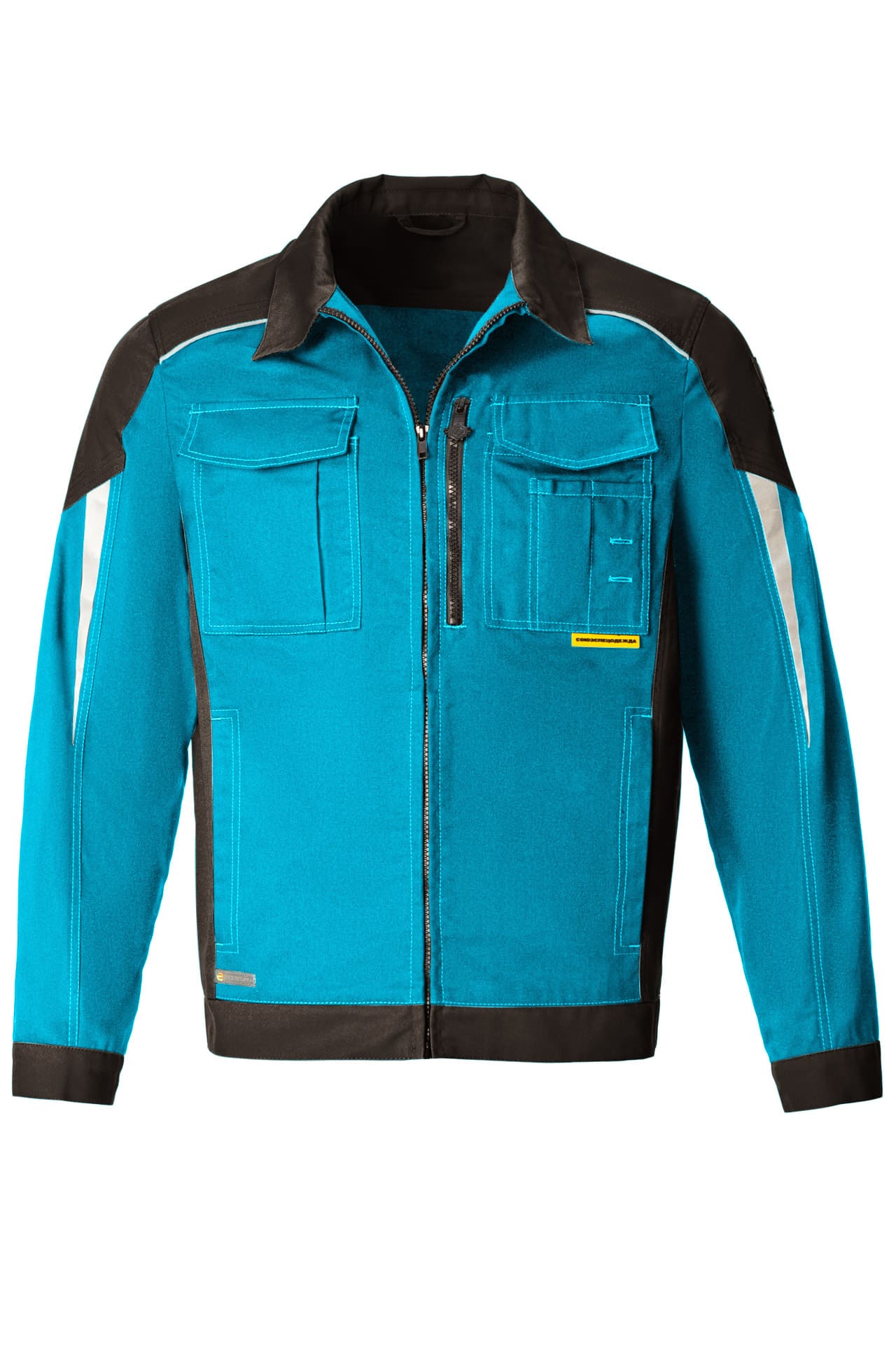 5031504 Костюм  NEW аквамарин-черный STATUS  Летняя спецодежда  размер 64-66/170-176  - Вид №2