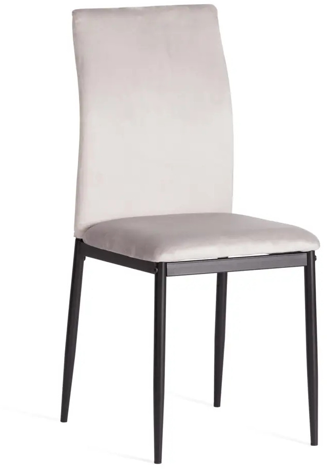91634437 Кухонный стул Tetchair Capri 49х94х41 см вельвет цвет светло-серый STLM-0880292