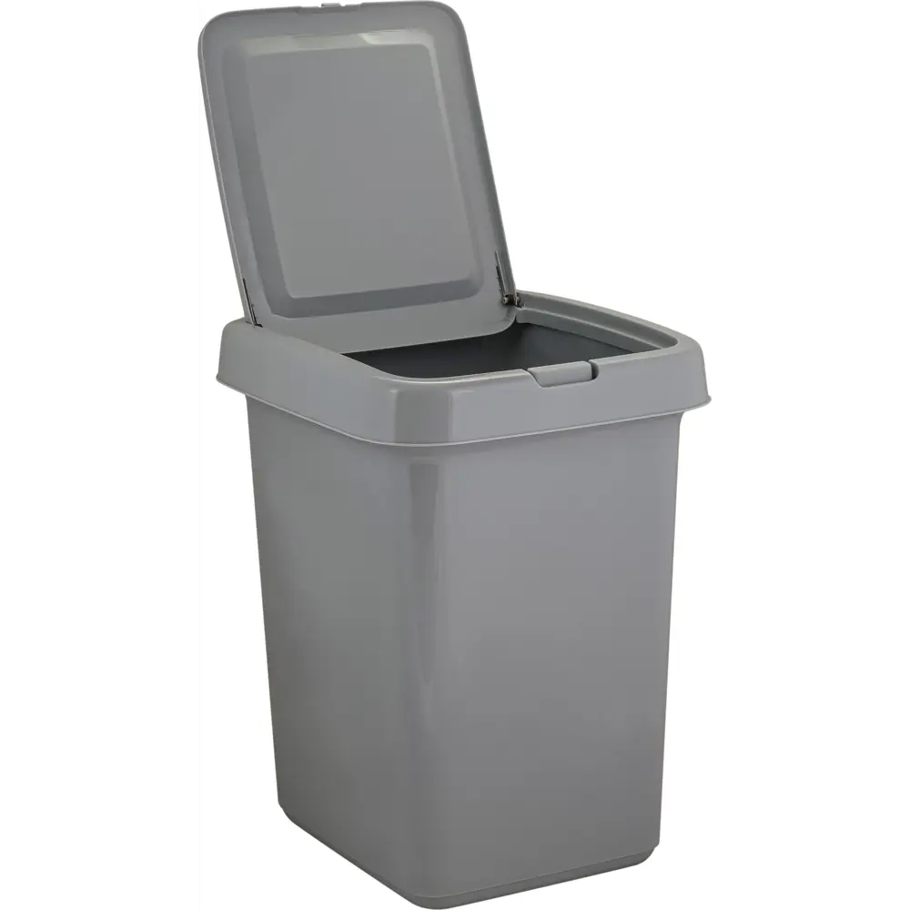 Контейнер для мусора 25 л пластик цвет серый SPIN&CLEAN STLM-2125519 - Вид №1