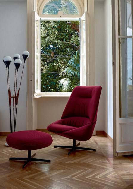 arflex Поворотное кресло, обитое тканью с 4 спицами Ladle sun-id-1481585 - Вид №2