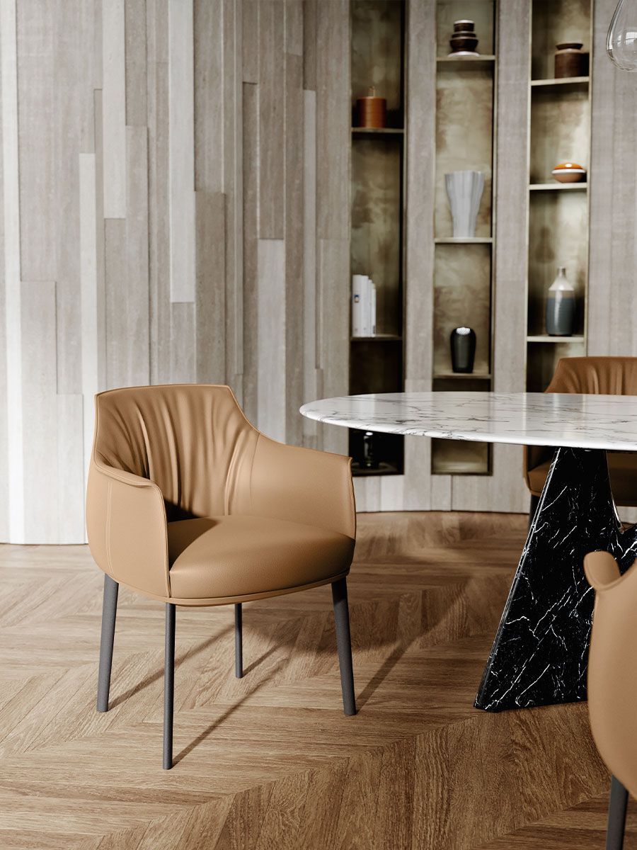 Кожаное кресло с подлокотниками Poltrona Frau коллекция-диваны и кресла ARCH-00070143 - Вид №3