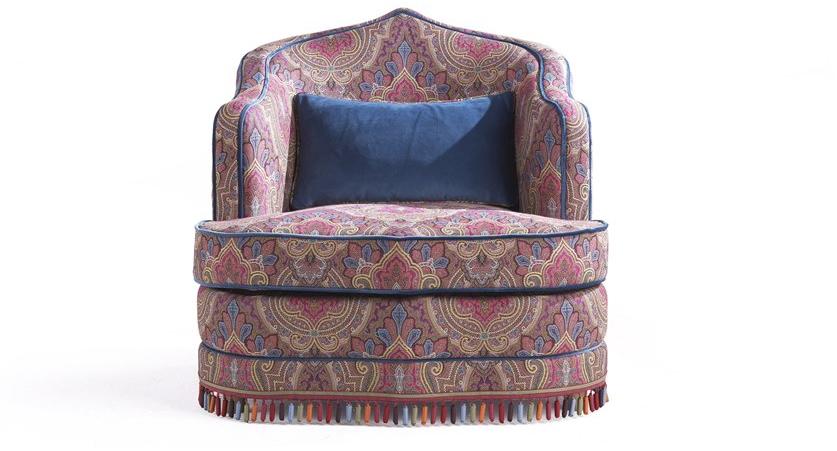 ETRO Home Interiors Кресло из ткани с подлокотниками Amina E.ami.228.a - Вид №1