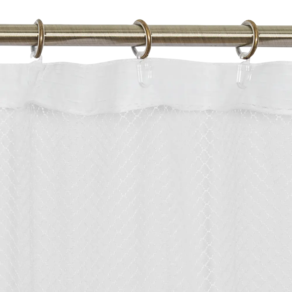 Тюль на ленте «Сетка Zigzag» 250x260 см цвет белый AMORE MIO STLM-2125674 - Вид №5