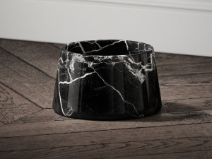 Миска для животных из черного мрамора Marquina