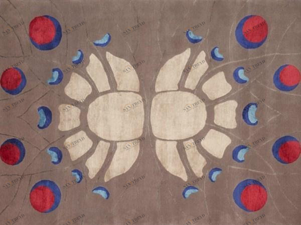 Deirdre Dyson Прямоугольный коврик ручной работы в современном стиле Butterfly 39