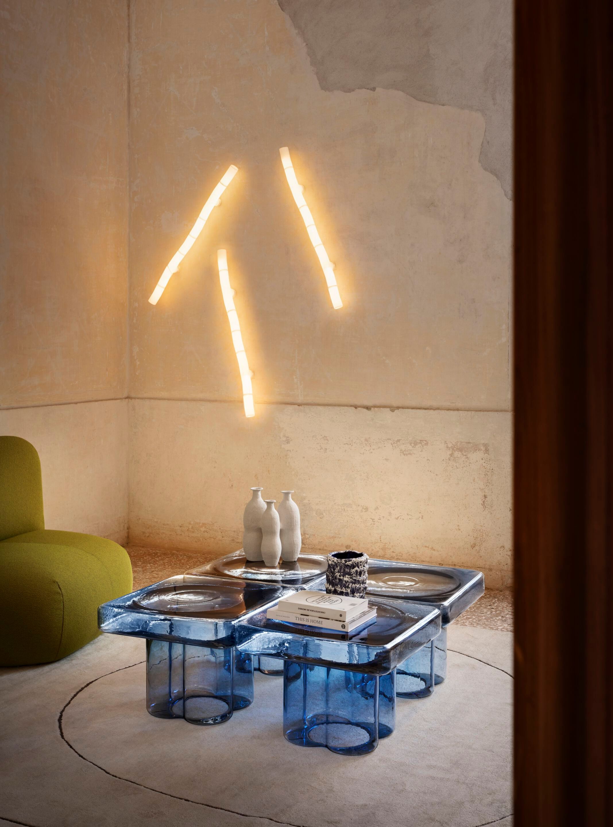 Квадратный садовый журнальный столик из дутого стекла Miniforms Сода ARCH-00039298 - Вид №5