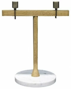 Driade Канделябры из белого каррарского мрамора, дуба и латуни  Db200b5019c65