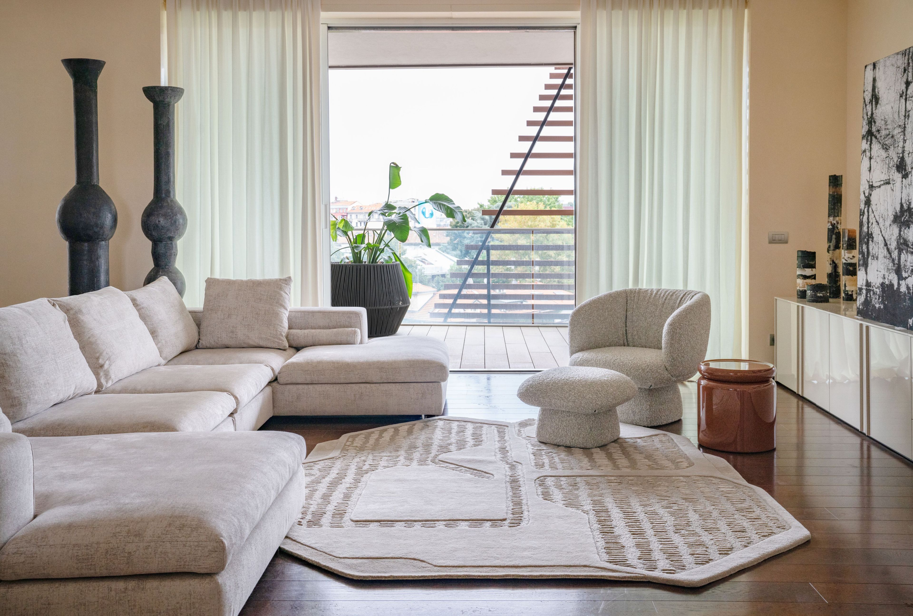 Бамбуковый Шелковый прямоугольный ковер Tapis Rouge пейзаж ARCH-00091704 - Вид №1