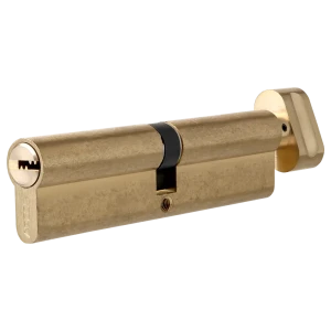 Цилиндр Apecs SM-120-C-G, 60x60 мм, ключ/вертушка, цвет золото