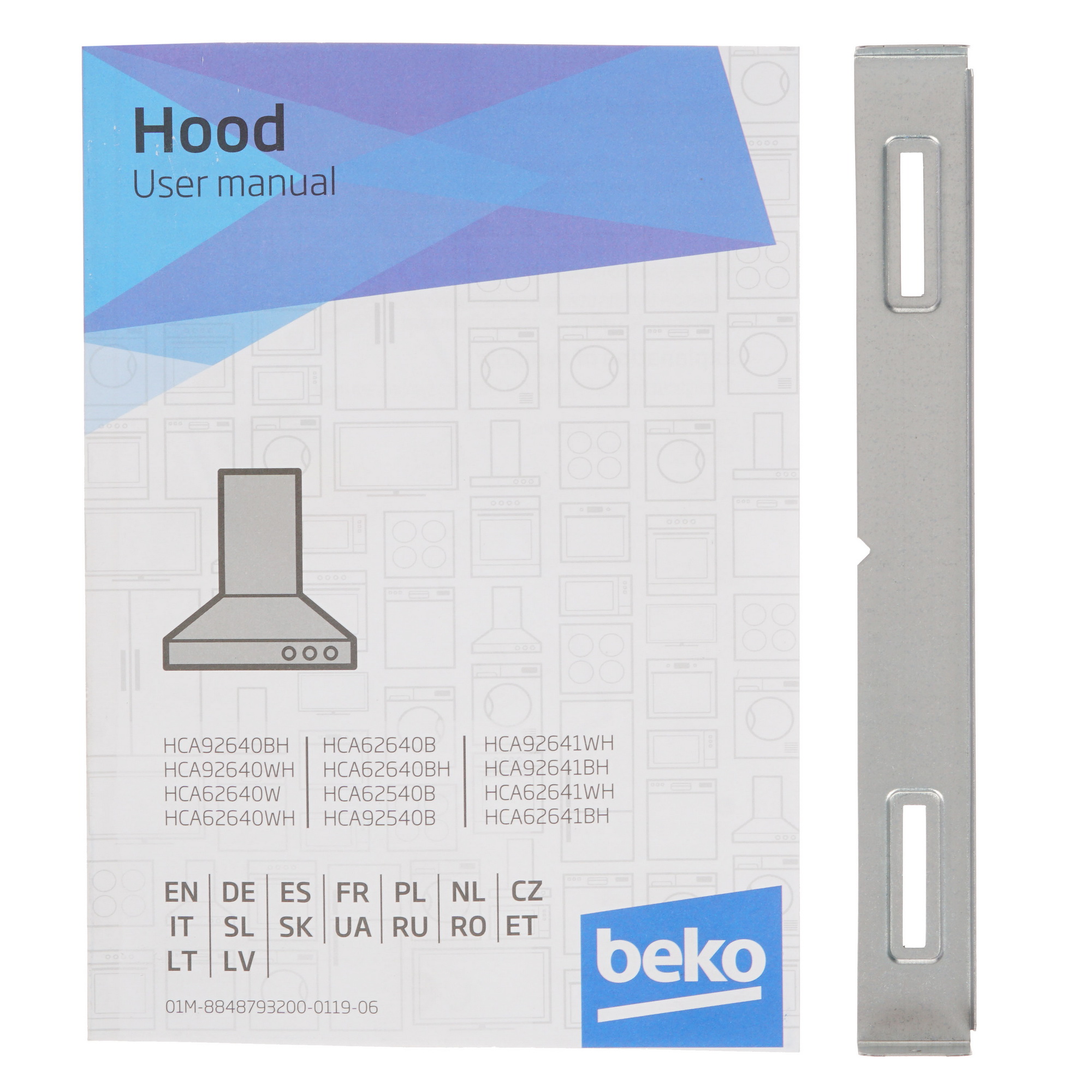 8164110 Вытяжка наклонная Beko HCA 62640 B черный/черный STDN-0040688 - Вид №10