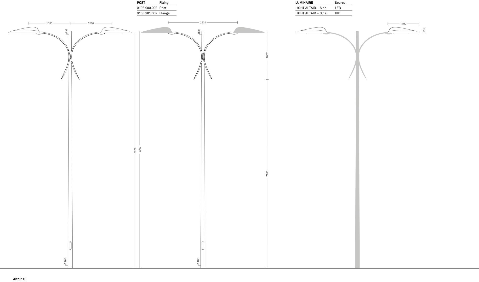 Neri Светодиодная головка столба Altair sun-id-1434536 - Вид №15