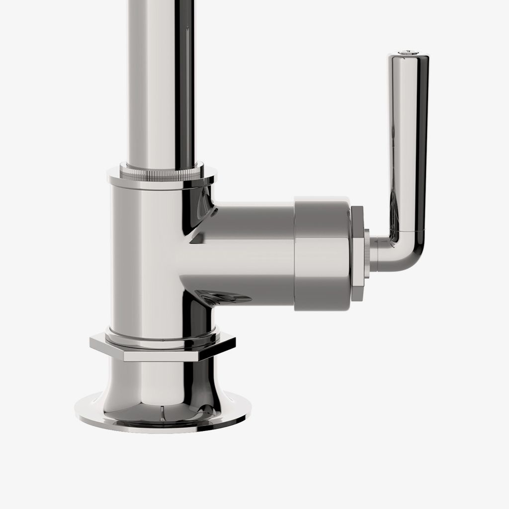 HNKM15 Смеситель для кухни Henry One Hole Gooseneck, металлическая ручка Waterworks - Вид №1