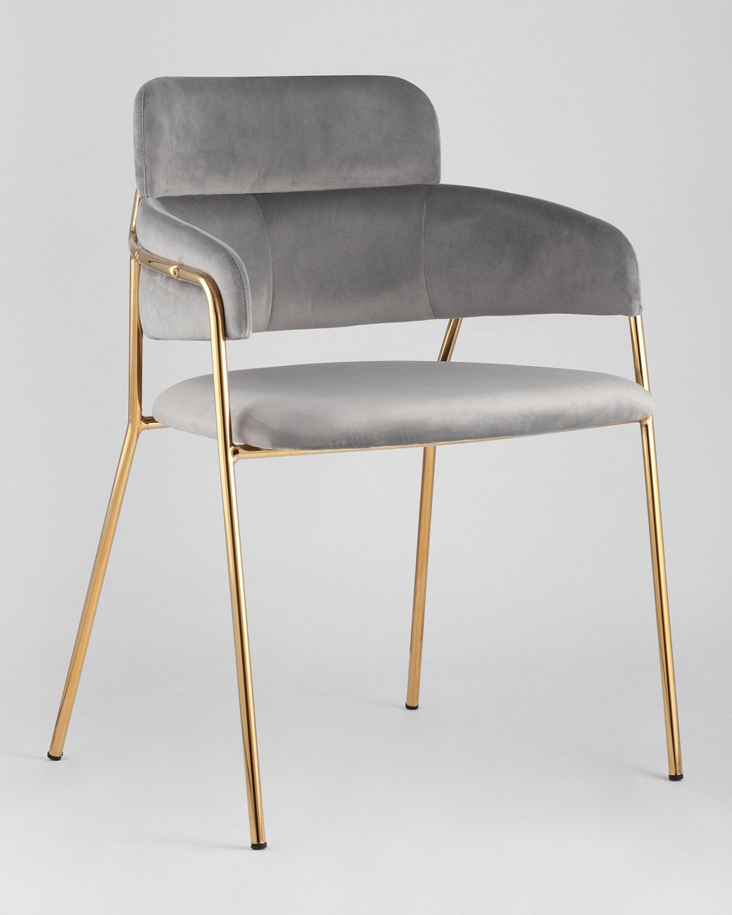 Стул со спинкой серый "Полин" STOOL GROUP ДИЗАЙНЕРСКИЕ, ИНТЕРЬЕРНЫЕ 00-3946263 Серый  - Вид №1