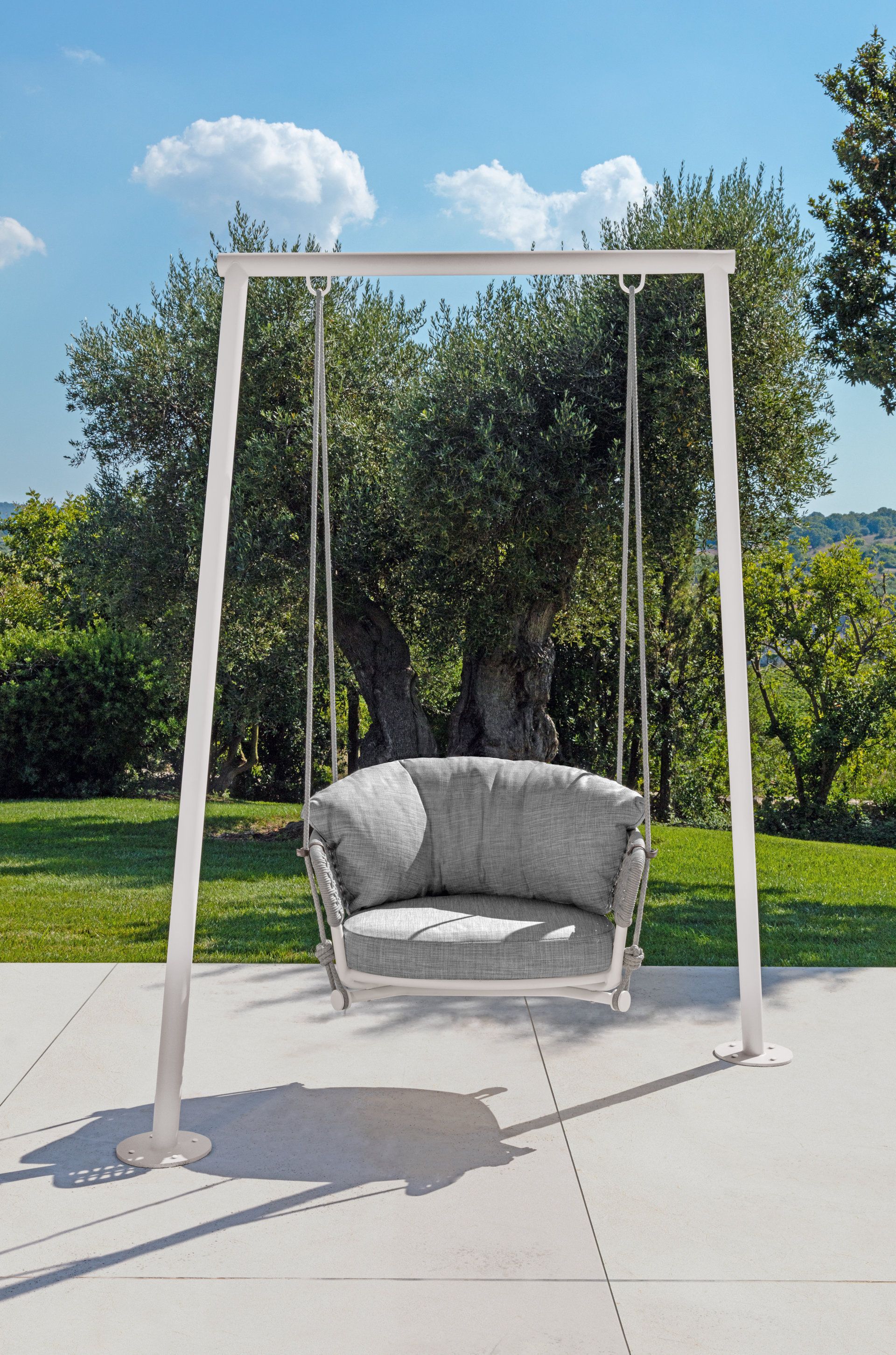 Тканевое подвесное садовое кресло с подлокотниками Talenti Moon Alu ARCH-00063298