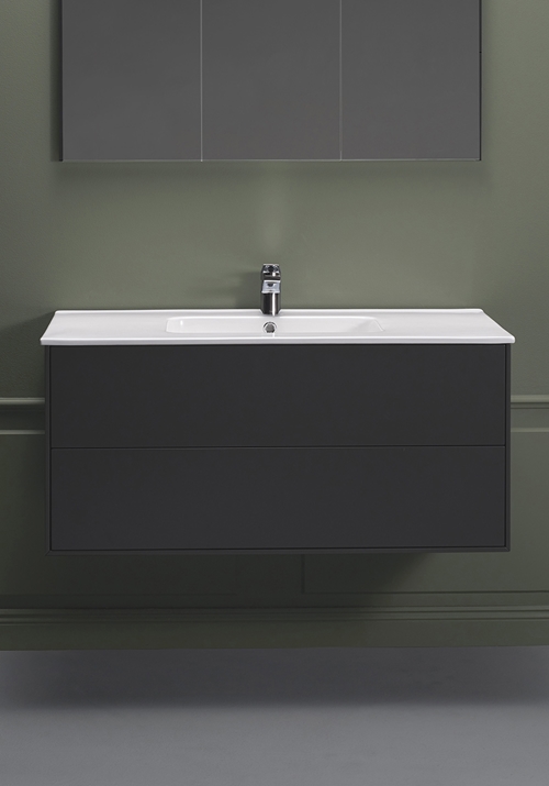 1590021 Шкаф Для Умывальника Edge 1000 Серый Антрацит Hafa  Антрацитовый 