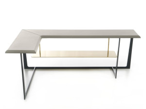 Кожаный консольный стол