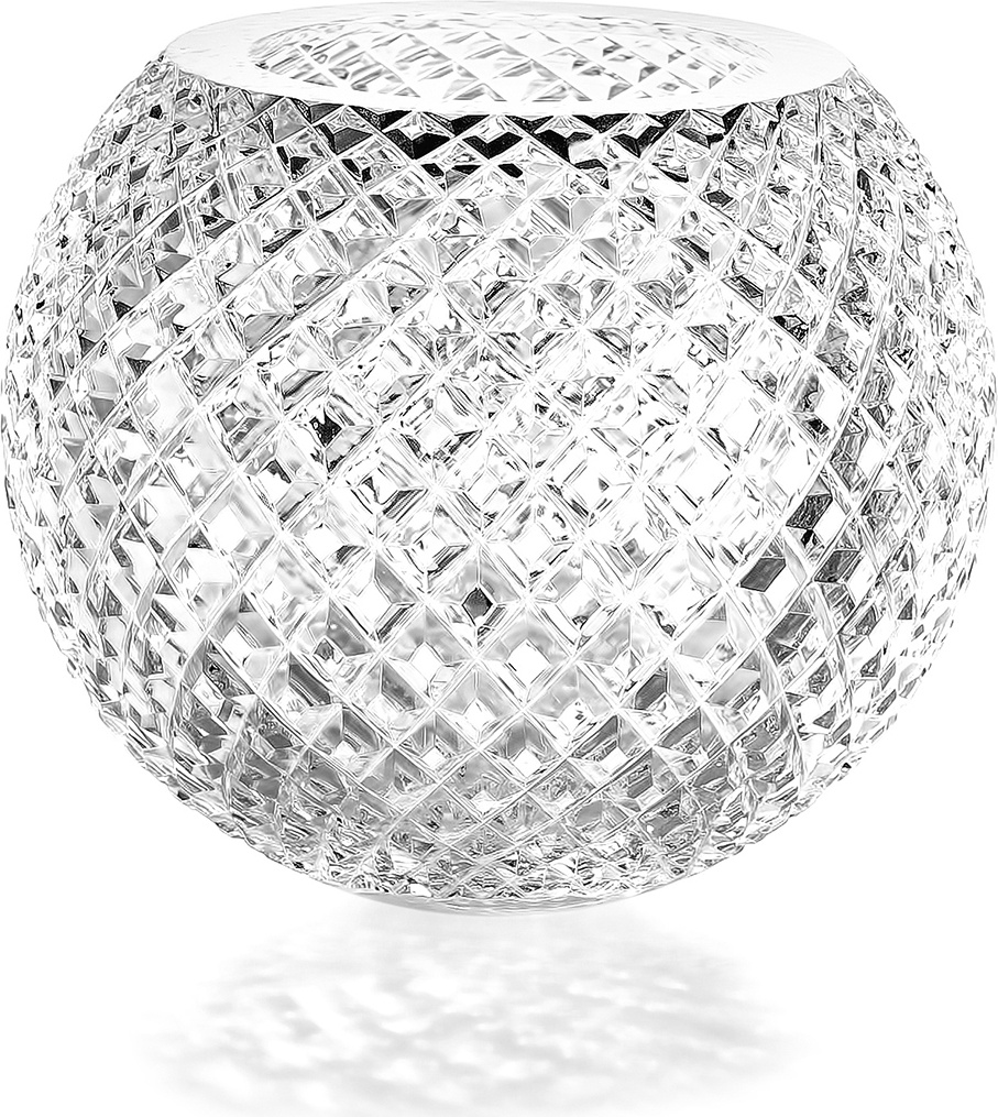10620312 Avdeev Crystal Ваза интерьерная для цветов "Шар" "Соты" "Париж" малая Хрусталь 