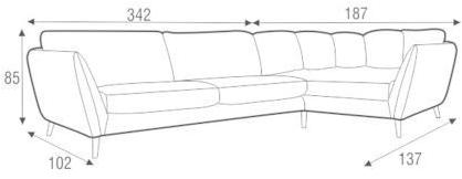 Sits Мягкий угловой диван из ткани на 4 места Stella sun-id-1407714 - Вид №2