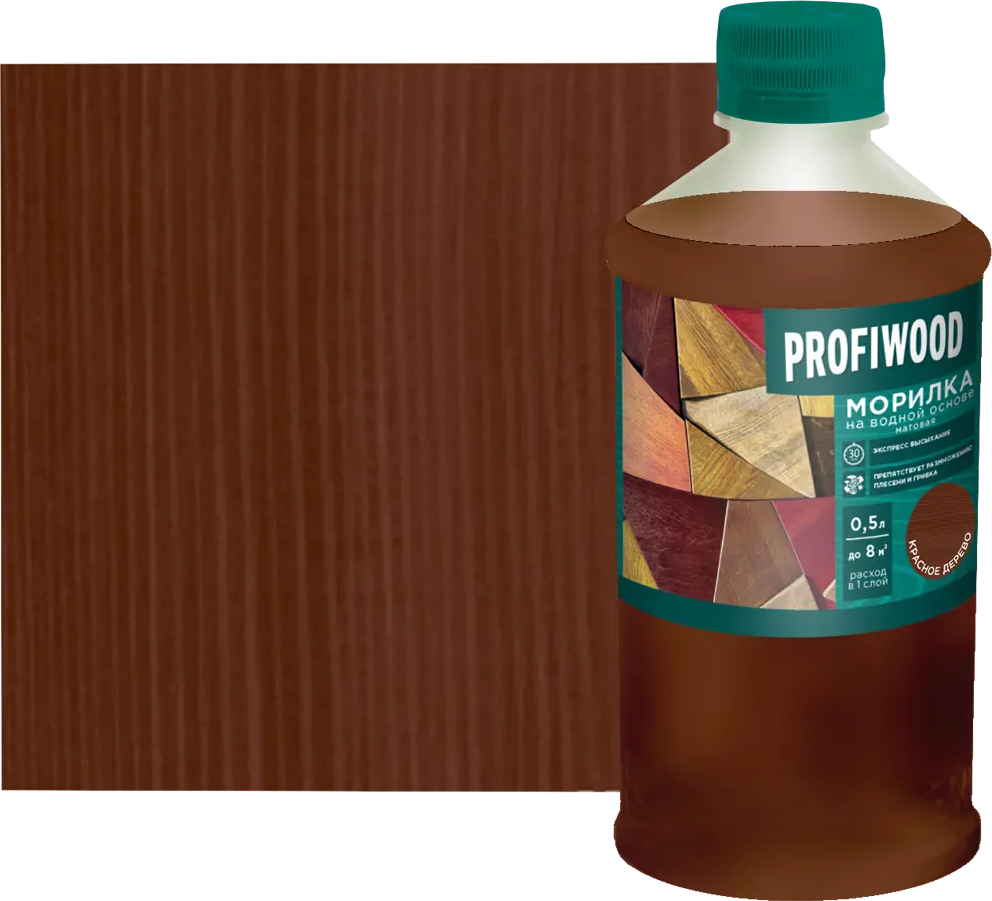 86799006 Морилка Profiwood матовая красное дерево 0.5 кг STLM-0071782
