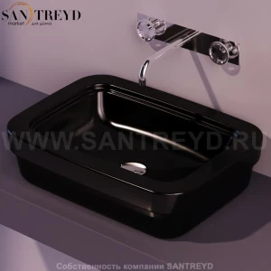 EVO10NERO Накладная раковина на столешницу  прямоугольная Simas Evolution