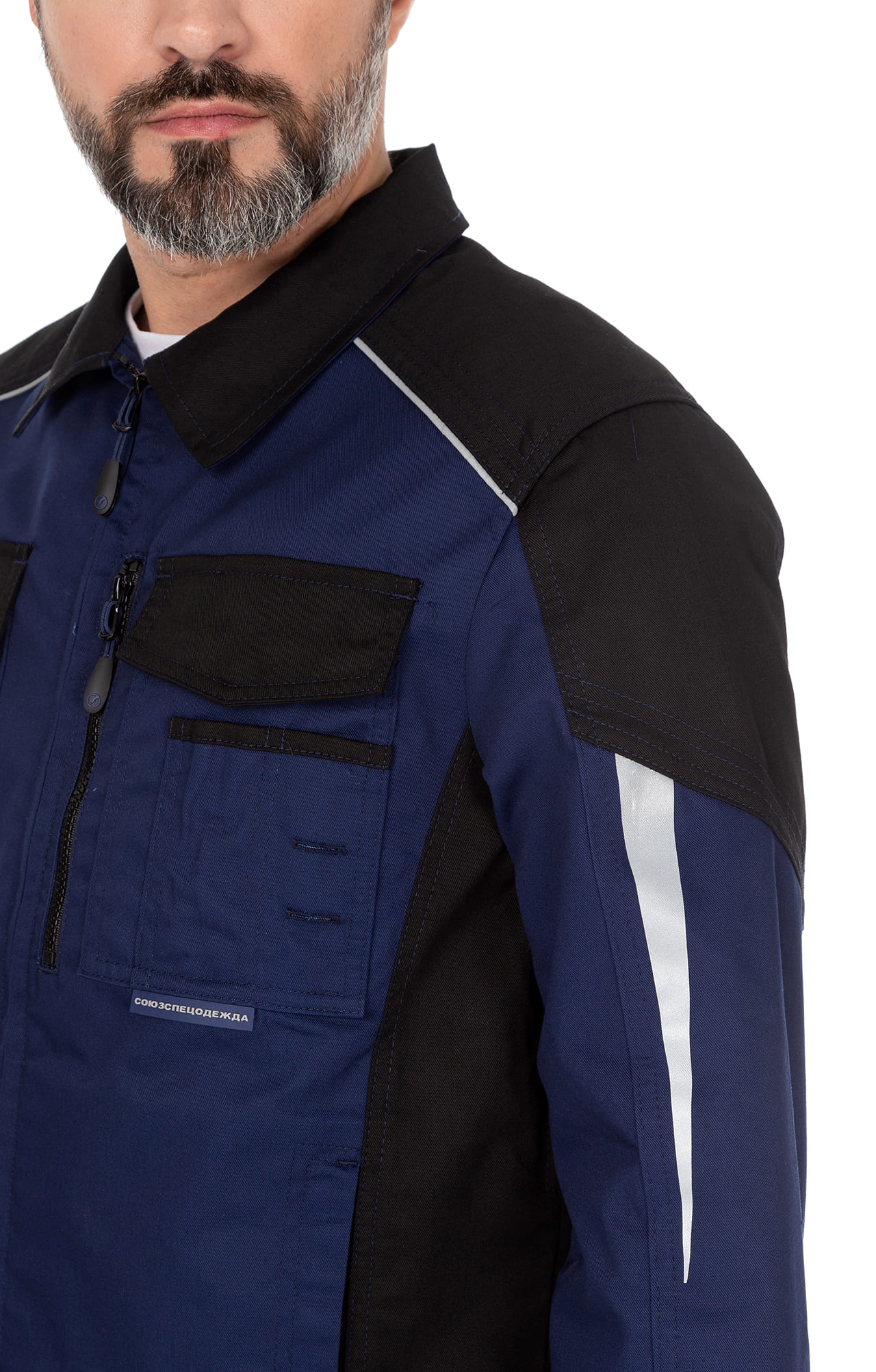 70047 Костюм  NEW темно-синий с черным STATUS  Летняя спецодежда  размер 56-58/182-188  - Вид №24