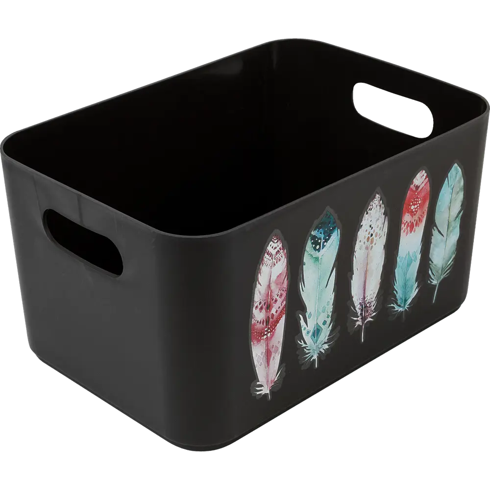 Корзина Serenity 15.79x12.12x11.5 см пластик цвет базальт BEROSSI STLM-2007928 - Вид №1