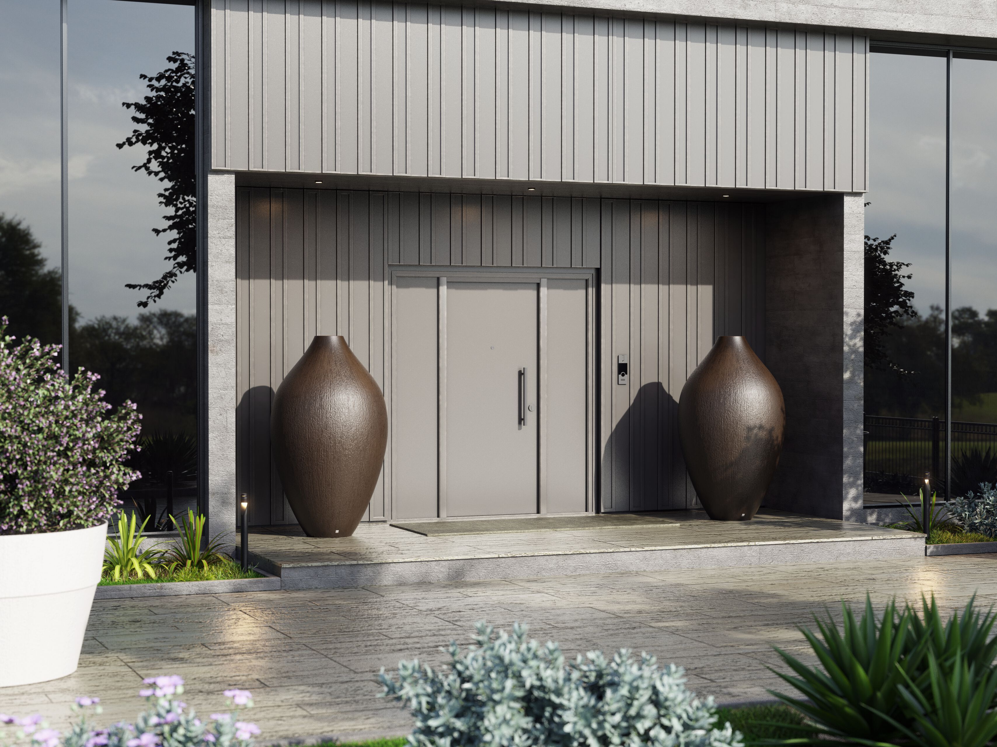 Высокий садовый горшок из стекловолокна GANSK NOBEL ARCH-00061401 - Вид №2