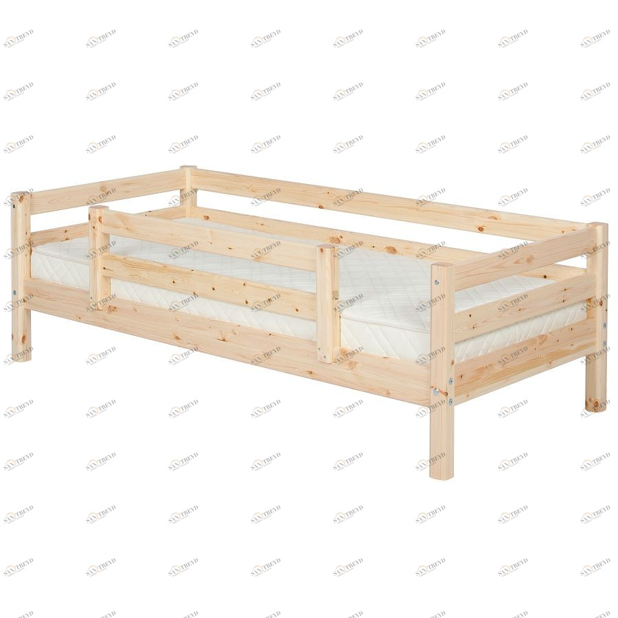 Кровать Flexa Classic с предохранительной планкой по центру, лакированная, 200 см 9010134101