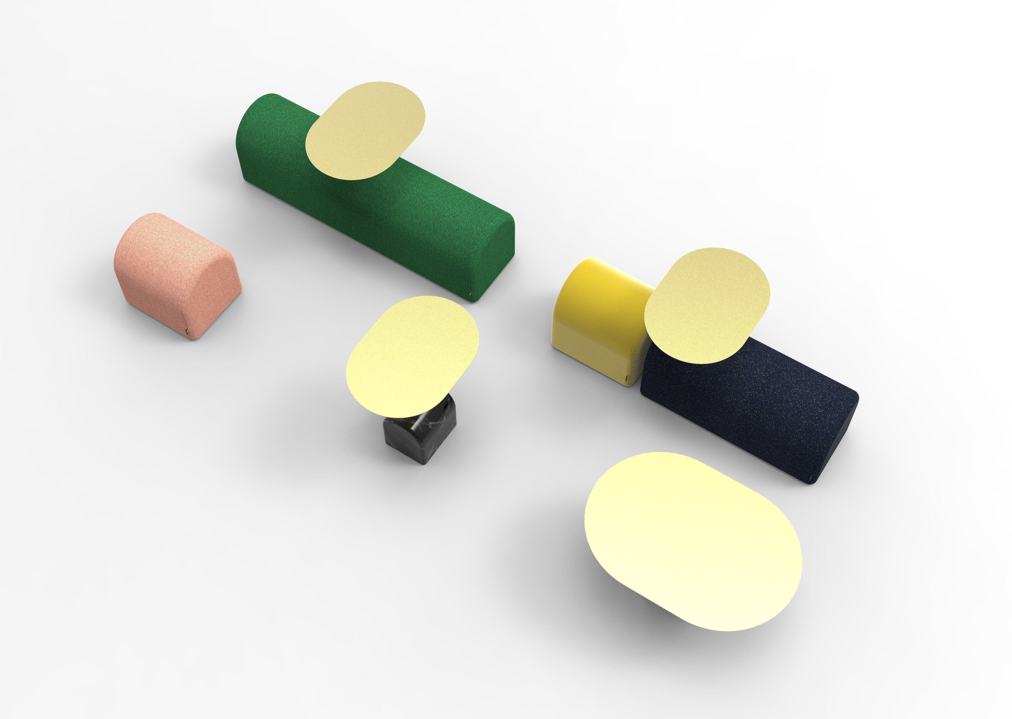 Тканевая скамейка с журнальным столиком Cider Edition À Dada ARCH-00076462 - Вид №9