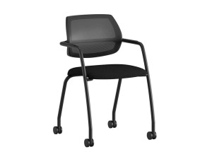 Тканевый стул для конференций с колесами