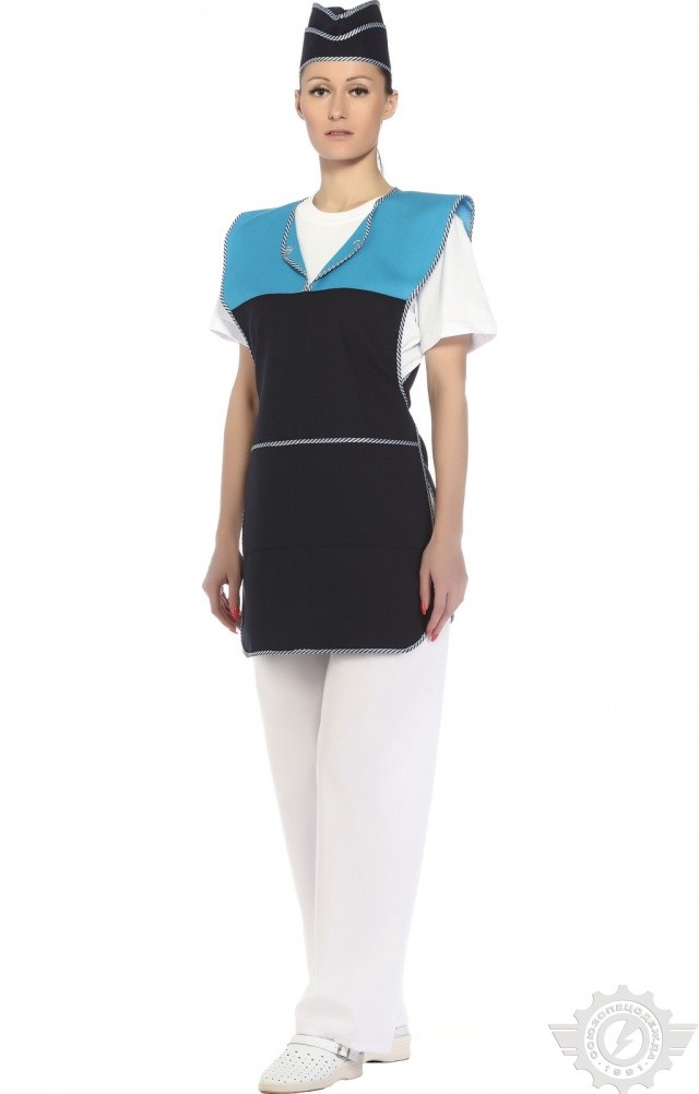 64414 Комплект "Людмила" темно-синий  Одежда для обслуживающего персонала  размер 44-54 Спецодежда  - Вид №8