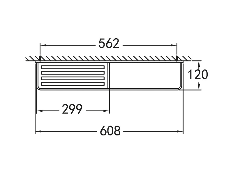 Полка с полотенцедержателем, 608х120 мм ART&MAX MAXIMA AM-F-8916 - Вид №1
