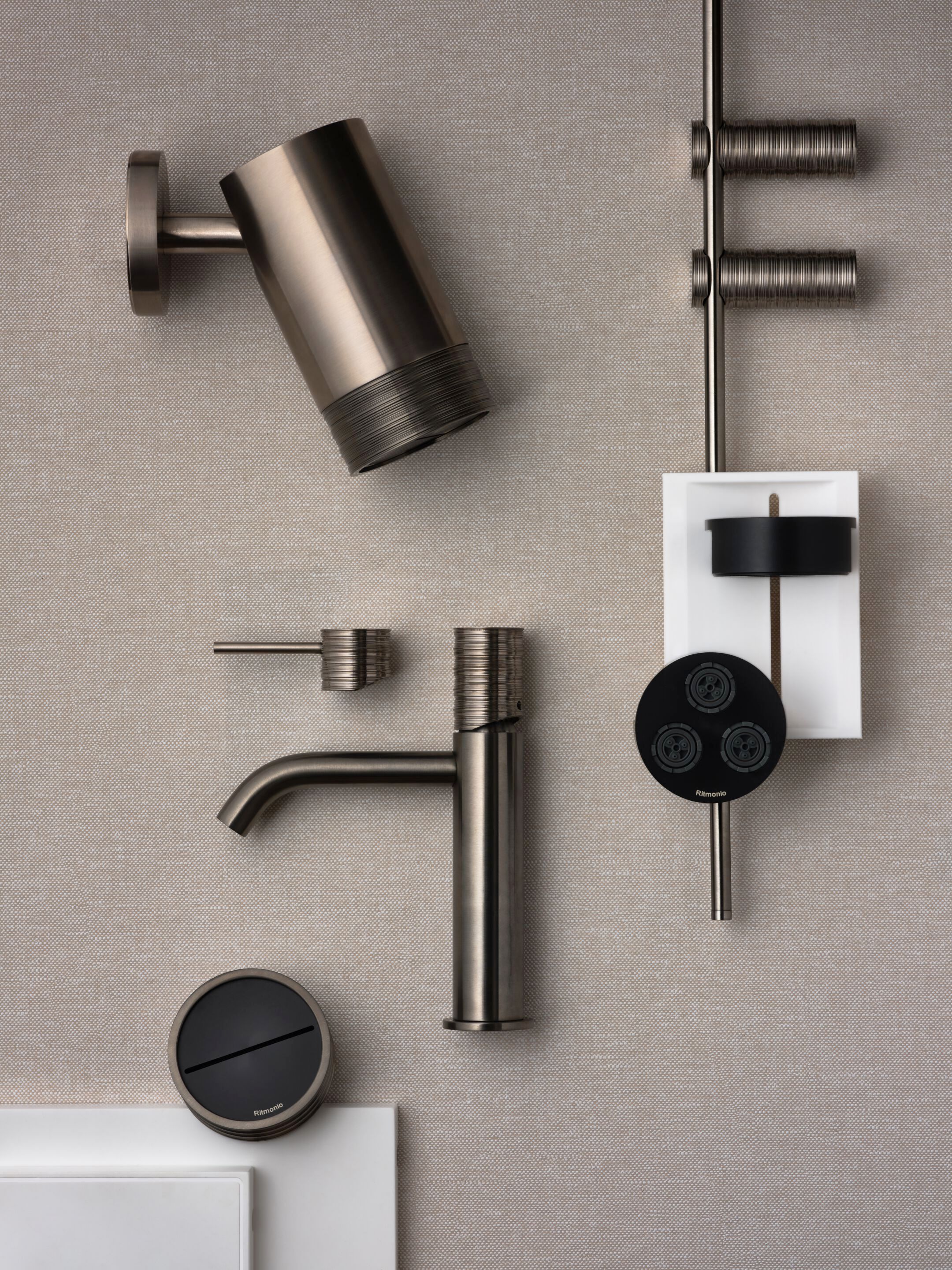 Латунная круглая регулируемая душевая головка с рычагом Ritmonio Diametro35 Wellness Footprinti ARCH-00115931 - Вид №9