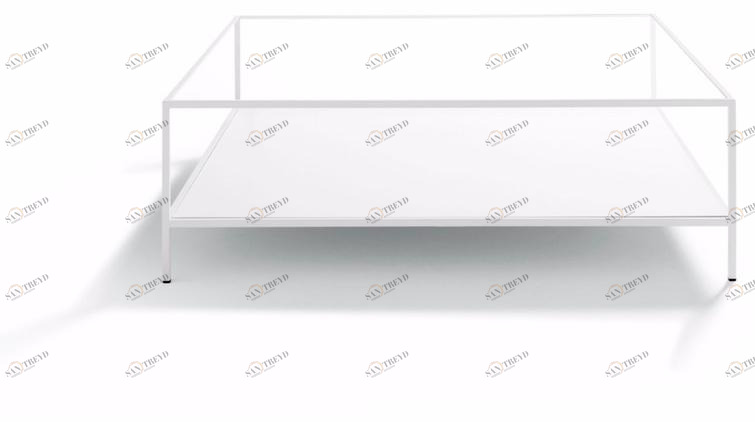 DE PADOVA Квадратный журнальный столик из стали и стекла sun-id-1365351