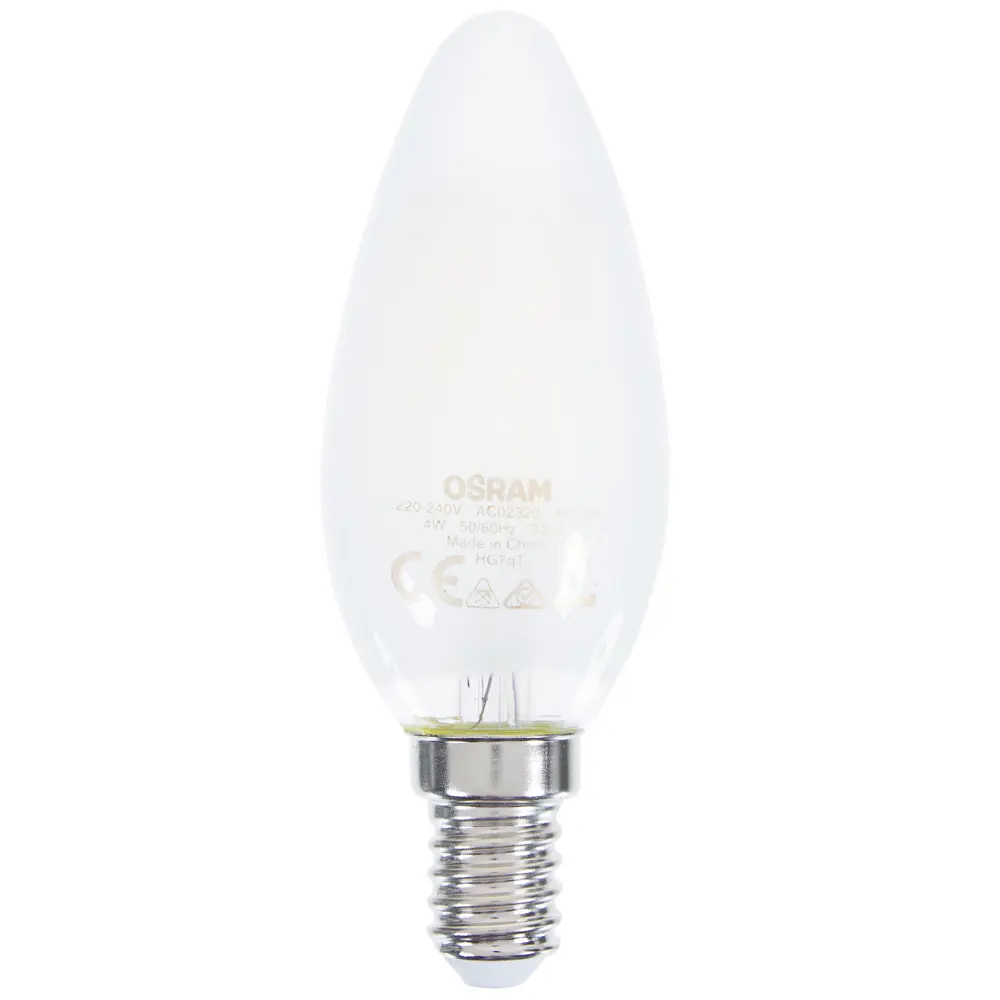 Лампа светодиодная Osram свеча E14 4 Вт 470 Лм свет холодный белый 18687357 STLM-2037833 