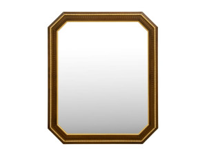 Восьмиугольное деревянное настенное зеркало с рамкой