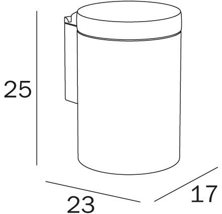 INDA® Настенный металлический мусорный ящик Hotellerie Av402s - Вид №1