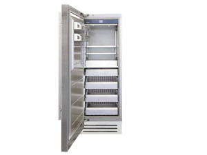 Встраиваемый вертикальный морозильник из нержавеющей стали