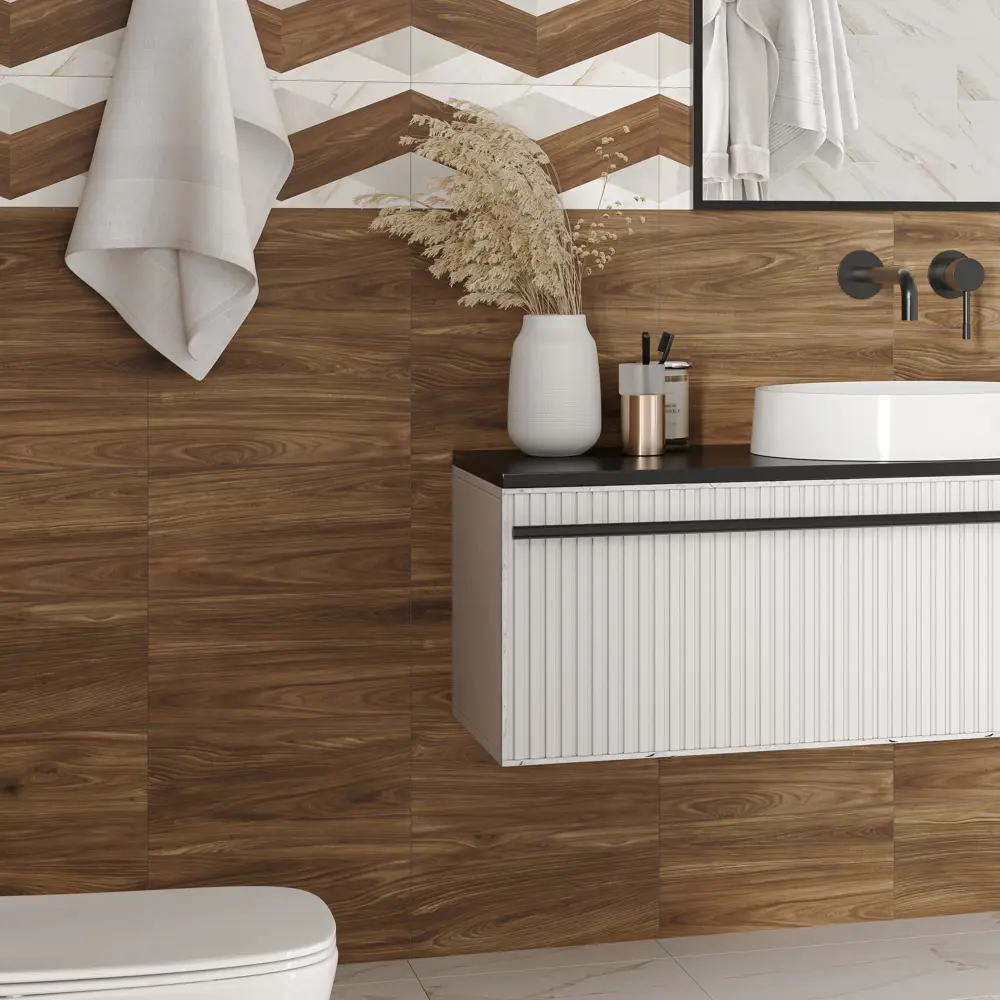 Настенная плитка KREAFORTA Mersey Wooden 20x40 см 1.62 м² матовая цвет бежевый STLM-2182590