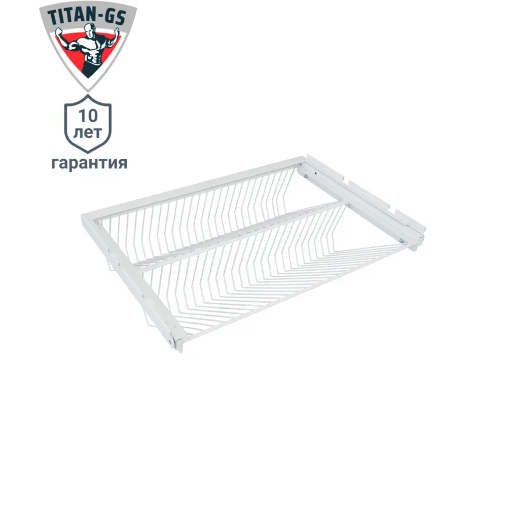 Выдвижная обувница ТИТАН-GS для систем хранения, белая 85127626 STLM-0059166 - Вид №1