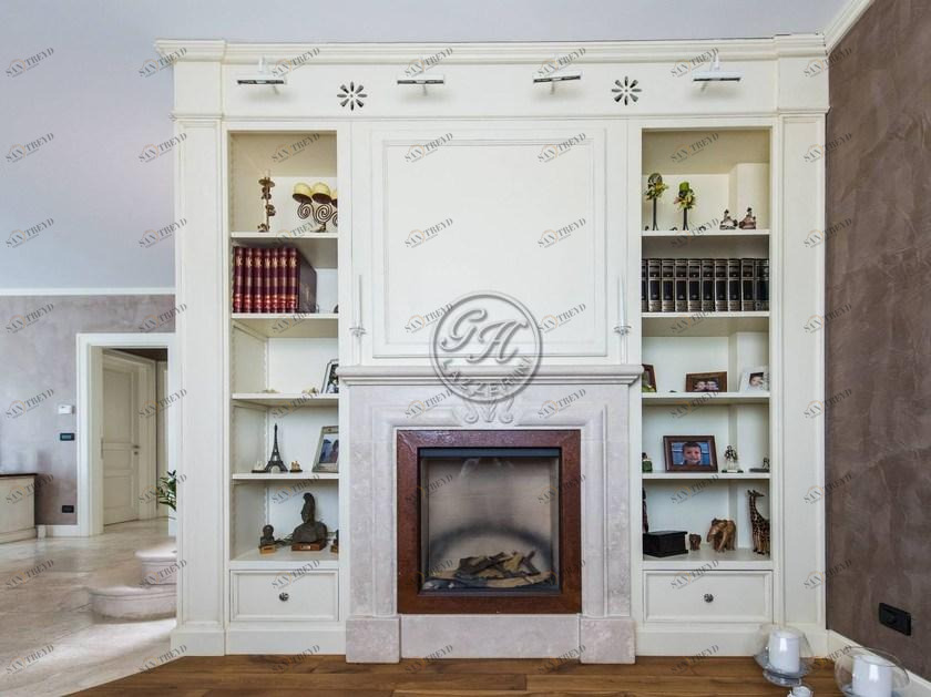 GH LAZZERINI Книжный шкаф / стенка для хранения из массива дерева sun-id-1487532