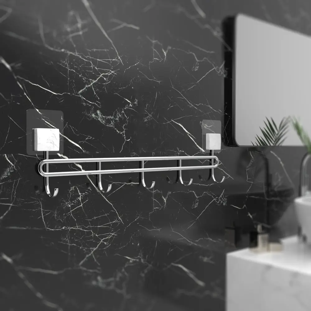 Держатель для полотенца Lemer You Color 4 крючка нержавеющая сталь цвет хром Нет STLM-2120757 - Вид №4