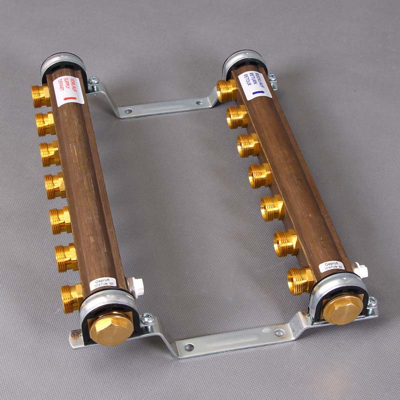 Нерегулируемая коллекторная группа HKV/A WATTS Ind 1"x3/4"ЕК 7 выходов 10004548 - Вид №1