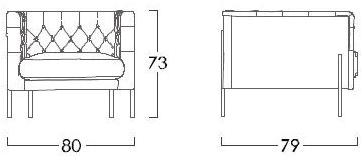 Jetclass Кресло из мягкой ткани с подлокотниками Callie Jci303w  - Вид №2