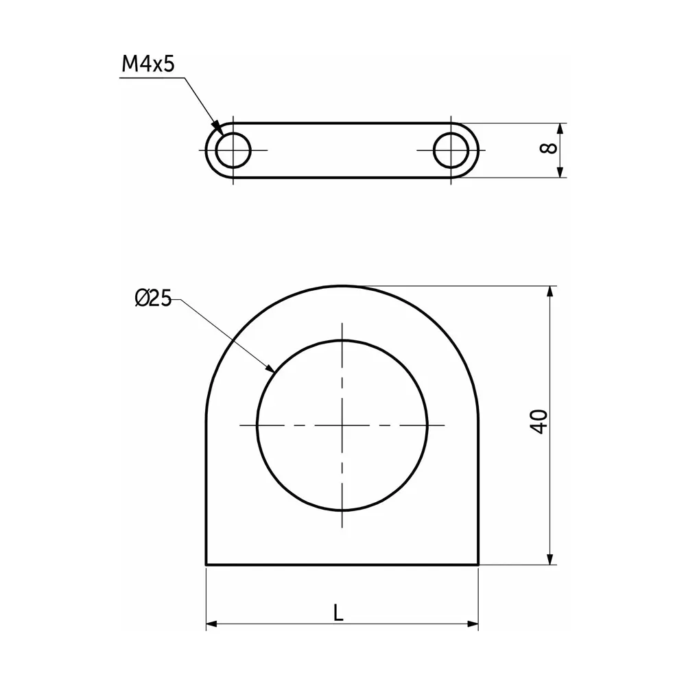 INSPIRE Ручка мебельная графит 40 мм для шкафов Лион 88021698 STLM-1083203 - Вид №6