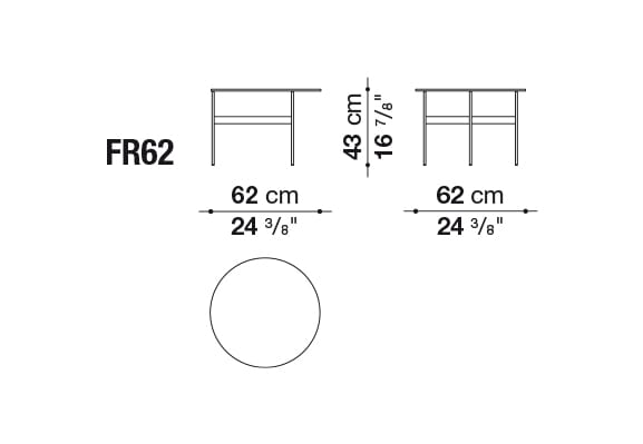 Низкий круглый журнальный столик из керамогранита B&B Italia FORMICHE ARCH-00013564 - Вид №2