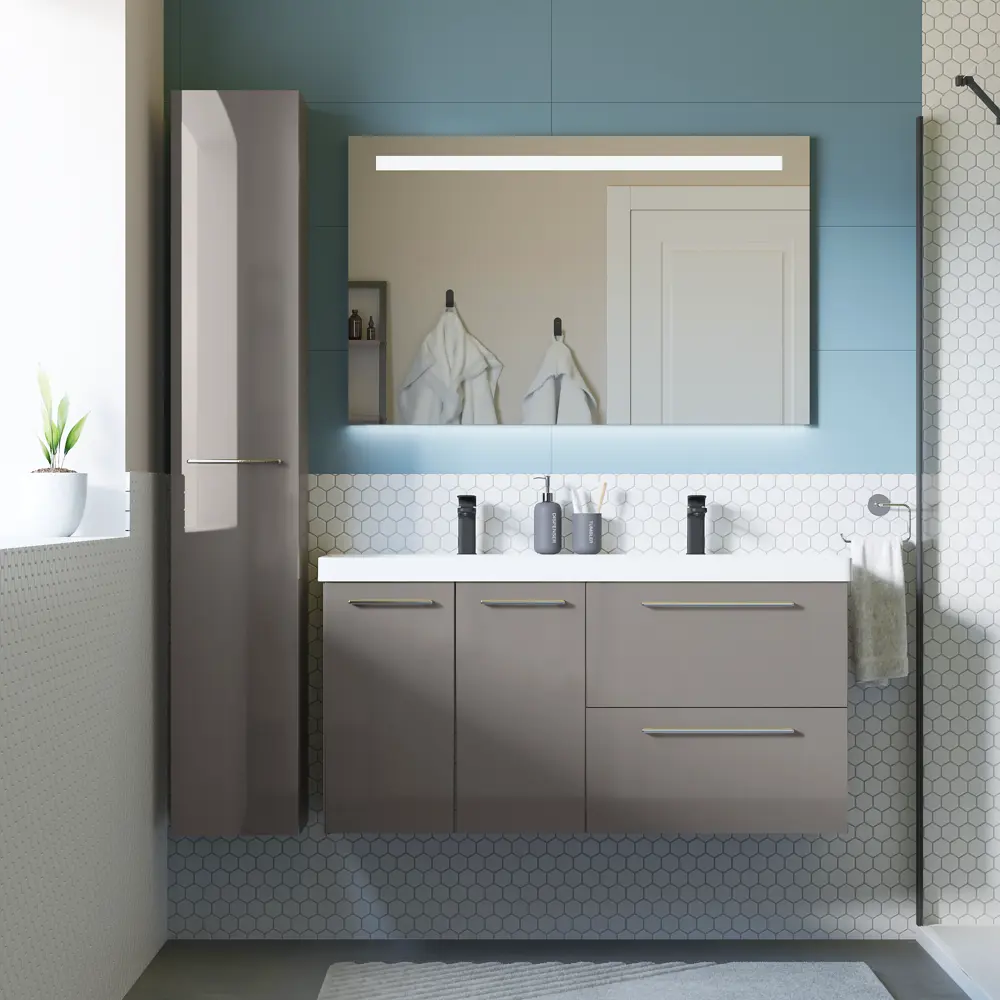 KONSENSA Teano — двойная раковина 121 см для комфорта вдвоём 89399653 STLM-1576687 - Вид №8