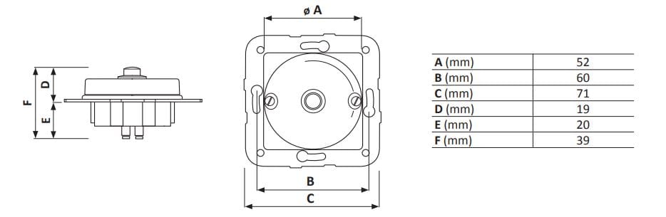 Кнопка нажатия GI Gambarelli Arreda Tonda ARCH-00136704 - Вид №3