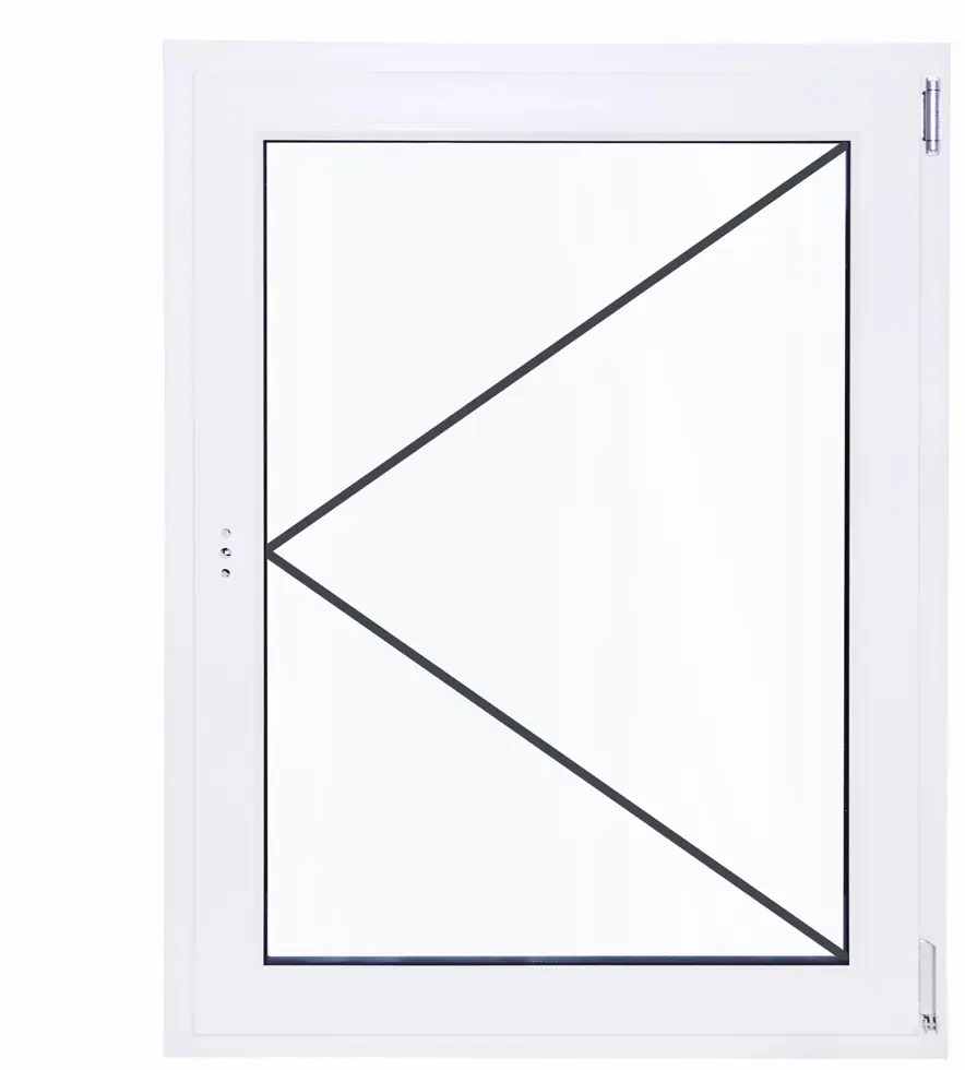 VEKA Одностворчатое пластиковое окно 1200x800 мм с поворотным механизмом 83117295